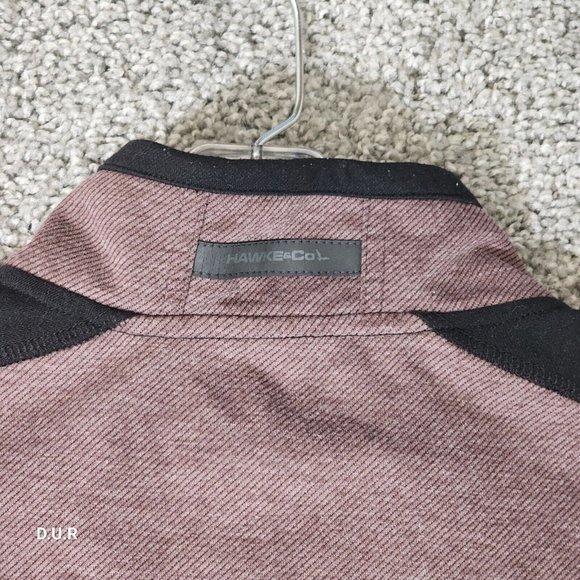 Hawke & Co Quarter Zip ProFlex Sweatshirt Men's XXL‎ 2XL Maroon Long Sleeve - Picture 10 of 11